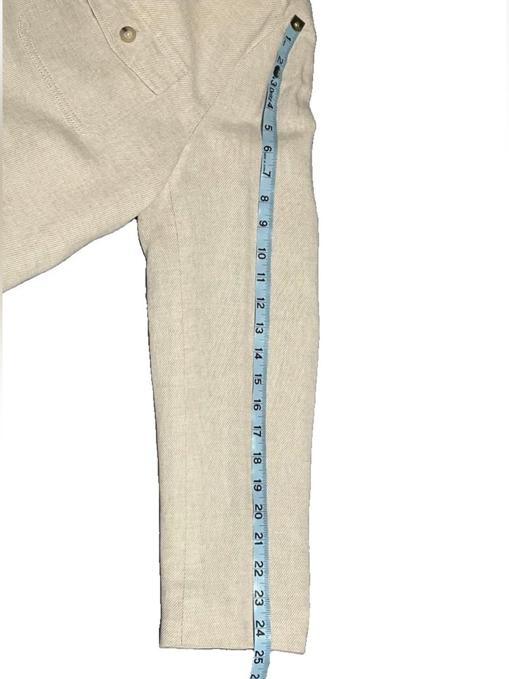 Joseph Abboud Men's Cream Lightweight Linen/Cotton Jacket - Size L - Picture 9 of 13